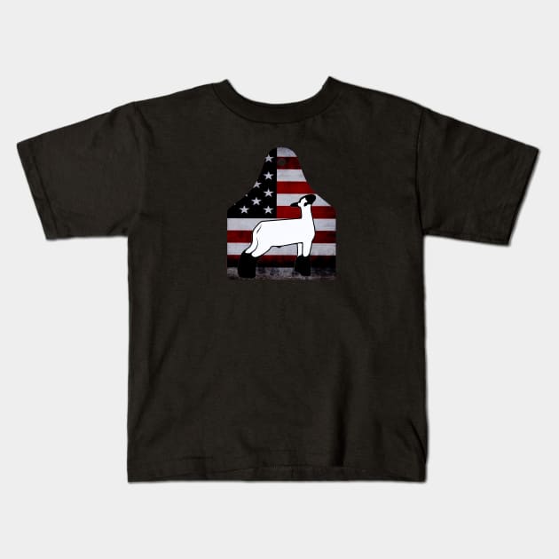 American Flag Ear Tag - Market Lamb 1 - NOT FOR RESALE WITHOUT PERMISSION Kids T-Shirt by l-oh